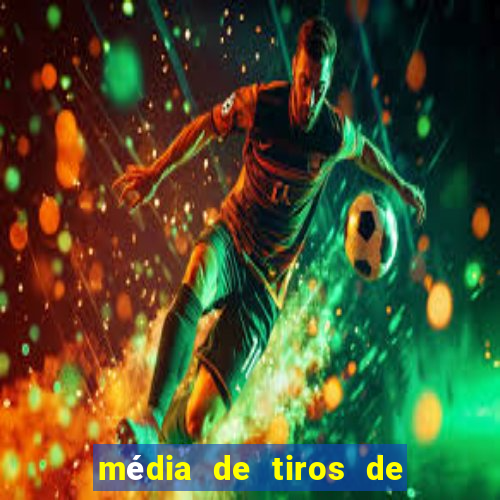 média de tiros de meta por jogo