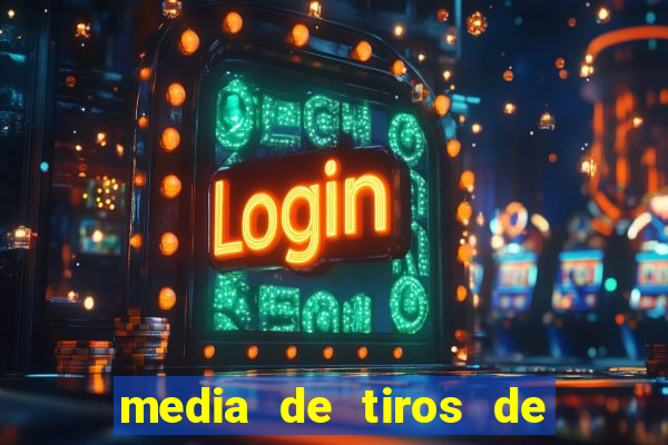 media de tiros de meta por jogo