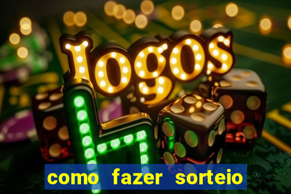 como fazer sorteio de cores online